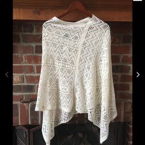 NWT Cejon Classic Off-White Knit Poncho Sweater